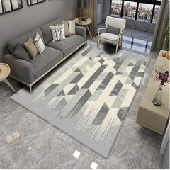 Geometric Striped Crystal Velvet Living Room Carpet